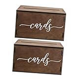 Veemoon 2 Stück Halter Post Hochzeit Slot Holz Brautparty Holz Geschenk Und Empfang Party Dekor Graduierung Umschlag Geld Mit Rustikalen Dekorationen Karte Für Geburtstag