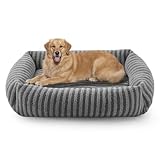 Pawk Hundebett Grosse Hunde – orthopädisches Hundebett, Hundekorb Waschbar mit abnehmbarem Bezug, 20 cm hohe Seitenwände, für Border Collie (76 x 61 x 20 cm)