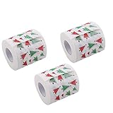 Farbmuster bedrucktes Weihnachts-Toilettenpapier Weihnachtsbaum aus Papier Santa Kitchen，Dining & Bar Werkstatttücher (B, One Size)