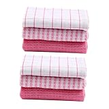 KICHOUSE 6 Stück Teiliges Baumwoll geschirrtuch Saugfähige Atmungsaktive Küchentücher mit Waffelstruktur Langlebige Reinigungstücher für Vielseitige Küchenreinigung Hautfreundlich und