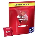 Durex Gefühlsecht Classic Kondome – Dünne Kondome mit anatomischer Easy-On-Form & mit Silikongleitgel befeuchtet – 40er Pack (1 x 40 Stück)