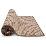 KARAT Teppich Läufer Geneva - Teppichläufer auf Maß - Meterware - Flurteppich - Küchenläufer - Teppich für Küche, Flur & Wohnzimmer (100 x 150 cm, Hellbraun)