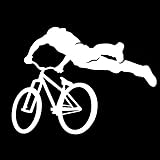 APAAJA 15,9 cm x 11,8 cm Fashion Free Style Fahrrad Sport Extreme Radfahrer Speed Vinyl Aufkleber Autoaufkleber S9-0260 Silber