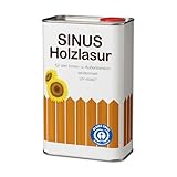 BURTEX Sinus Holzlasur 5 L – Farblos – Holzanstrich auf Pflanzenölbasis, kunstharzverstärkt & wetterbeständig – Holzschutz innen & außen – tropfgehemmt, atmungsaktiv, seidenmatt