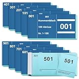 10 Stück Nummernblöcke 1000 Bons Garderobenmarken Blau Lose Tombola Nummerierte Blöcke Essensmarken für Veranstaltungen Messen Partys Verlosungen