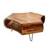 Invicta Interior Massiver Couchtisch Organic Living Sheesham Palisander Hairpin Legs Retro Wohnzimmertisch Tisch Holztisch