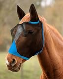 Hilltown Verstellbare Fliegenmaske für Pferd mit Ohren – UV-Block, großer Augenraum, atmungsaktiv, gebaut, um zu halten, bequeme Passform – Pferde-Fliegenmaske für den täglichen Stall, heißes Wetter