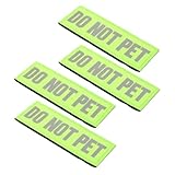 FIXOSHEE 4 Stück Teiliges Reflektierendes Service Hundepatch mit Klettband Wiederverwendbar und Auffällig Geeignet für Sicherheitsgeschirr Kleiner und Mittlerer Hunde Lustiges Warnschild