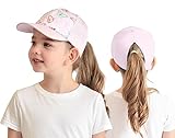 Cysocool Kinder Pferdeschwanz Baseballkappe 3-8 Jahre Mädchen Jungen Golf Visor Basecap Hut Sonnenblende Hut UV-Schutz Schirmmütze Sommermütze Junior Sommerhut Tennis Kappe Sonnenhut Visier UPF 50+