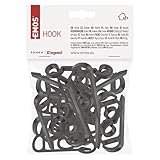 EMOS - Haken zum Aufhängen von Weihnachtsbeleuchtung, 25 Stück - ohne Tools, leicht montierbar und abnehmbar - Halterung der Partybeleuchtung für Innen und Außen - schwarz