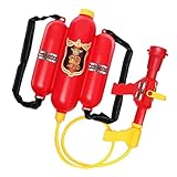 EHJRE Feuerwehrmann Spielzeug Rucksack Wasserlöscher mit Düse Und Tank Set für Kinder, Wasserspielzeug für Draußen, Badespielzeug, Spielplatzaktivität Im Hi