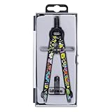 Idena 20167 - Zirkel Style Comic mit Mitteltriebrad, Schnellverstellzirkel im Etui, inkl. zwei Ersatzminen in Dose