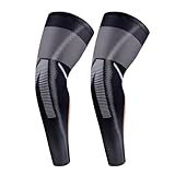 Valcatch Full Leg Compression Sleeve für Damen, Männer, Long Leg Protector Sleeve, Knie-Oberschenkel-Unterstützung für Laufen, Basketball, Radfahren, Beinlinge, Knieorthese und Schienbeinschoner,