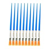 Didiseaon 100 Stück Teiliges Pinselset Nylonhaar Flach Kopf Malpinsel Set für Geeignet für Aquarell Öl Acrylfarben Langlebig Leicht Kunststoff Nylon