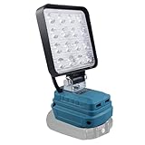 Akku Lampe für Makita 18V: 48W 5400LM Quadrat LED Arbeitsleuchte Wasserdicht Flutlichter Baustellen Lampe mit USB, Tragbares Akku Scheinwerfer für Autoreparatur, Heimbeleuchtung, Notfall