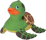 Wild Republic Rubber Duck Meeresschildkröte, Gummiente, Badewannen-Geschenke für Kinder, Quietscheentchen, Badespielzeug für Babys, Gummiente lustig, Badeente zum Sammeln, 10 cm