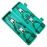 PAMENET Sicherungsringzangen-Set, 17,8 cm (7 Zoll), gebogene Zange, innen gerade, außen, multifunktionales Werkzeug zum Entfernen von Sicherungsringen