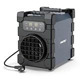 DAHTEC Professioneller Heizlüfter mit Schwerem Stahlgehäuse 2000 Watt mit WIFI, Fernsteuerung und beiliegender Fernbedienung Bauheizer Elektroheizer Bautrockner für Garage, Baustelle