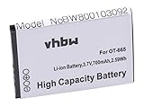 vhbw Akku kompatibel mit Alcatel OneTouch 2012 Handy Smartphone Telefon (700 mAh, 3,7 V, Li-Ion)