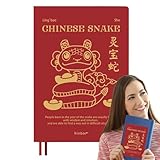 Vriusi Tagebuch 2025, Tagebuch 2025 | Tagesplaner mit Schlangenmuster | Taschenkalender, Terminplaner Organizer, A6 tragbares Notizbuch für Zuhause und Arbeit
