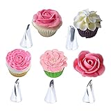 BAOK Kuchen Dekorieren Werkzeug Set Backset Backzubehör Für Torten Kuchen Deko DIY Handwerk Blume Rose Zuckerglasur Friedliche Düsen Creme Petal Pastry Kuchen Dekorieren Tipps