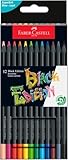 FABER-CASTELL 116412 - Buntstifte Blackwood, Black Edition, 12er Etui