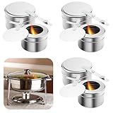 DIYJEP 6 Stück Brennpastenbehälter mit Deckel, Edelstahl Fondue Brenner Spiritusbrenner, Speisewärmer Brennbehälter Brennpaste für Warmhaltebehälter, Buffet Zubehör, Chafing Dish, Camping