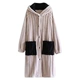 bademantel frottee damen, warehouse deal retourenware, Bademantel Damen Flauschig, Flanell Lang Cozy Saunamantel Bademantel Damen Frottee Mit Kapuze, Bademäntel Für Herren, Für Frauen Männer