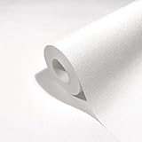 marburg Selbstklebende Tapete Weiß Strukturoptik für Wand und Möbel Möbelaufkleber Folie 6,00 x 0,53m