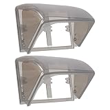 Homoyoyo Außensteckdosenabdeckung 2 Stück Robuste UV Beständige Elektroanschlussbox mit Klappdeckel Stoßgeschützt für E-bike und Gartensteckdose