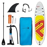 Paddelbrett, extra breites aufblasbares Stand-Up-Paddle-Board mit Premium-Zubehör, rutschfestes, Komfortables Deck für Jugendliche und Erwachsene Aller Fähigkeitsstufen, 3 m x 83,8 cm x 15,2 cm