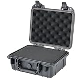 HMF ODK100 Outdoor-Fotokoffer, Transportkoffer mit Rasterschaumstoff | 27 x 24,5 x 13 cm