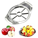 Apfelschneider, Apfelschneider Edelstahl, Obstschneider, Edelstahl Apfelteiler, Apfelausstecher, Apfel Entkerner für Äpfel Birnen und Anderes Obst, Küchenwerkzeug für Obstzubereitung