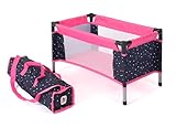 Bayer Chic 2000 652-84 Reisebett für Baby-Puppen, Konfetti Pink, Large