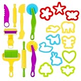 Generisch Plastilinformen Und Formrollen | 20-teiliges Knetwerkzeug-Set | Kreatives Teigzubehör Für Kinder | Rollenspiele Für Kleinkinder, Und Mädchen | Lustiges Bastelset Für Die Fantasie Der Kinder