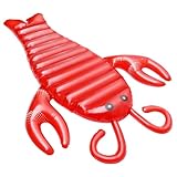 ifundom Aufblasbare PVC Lobster Schwimmliege Kreatives Schwimmbadzubehör Leichte Faltbare Wasserliege für Outdoor Sommer für Poolparty und Entspannte Sonnenbäder