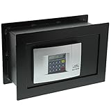 BURG-WÄCHTER Wandtresor mit elektronischem Zahlenschloss, zum Einmauern, 4,5 l, 9,4 kg, Point-Safe PW 2 E, Schwarz