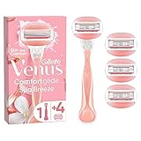 Gillette Venus Comfortglide Spa Breeze Rasierklingen für Rasierer Damen, 4 Ersatzklingen für Damenrasierer + Handstück
