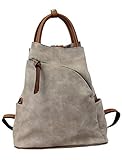 irisaa Damen Rucksack Daypack Tasche Umhänge Tasche Schulrucksack Schultertasche für Frauen und Mädchen, Damen Tasche:Khaki