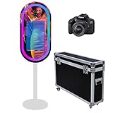 Spiegel Photo Booth mit App Software, Touchscreen, RGB Licht, Trolley Case für Events
