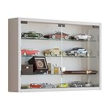 VCM 912945 Vitrine Wandvitrine Sammlervitrine Wandregal Hängeregal Hängevitrine Schaukasten Holz Weiß 40x60x10 cm Mandosa M