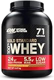 Optimum Nutrition Gold Standard 100% Molkenproteinpulver für Muskelaufbau und -regeneration mit natürlich vorkommendem Glutamin und BCAA-Aminosäuren, Chocolate Peanut Butter, 71 Portionen, 2,27 kg