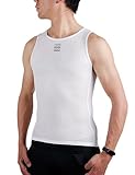 LAMEDA Herren-Radunterhemd, ärmellos, schnelltrocknend, Netzstoff, Fahrradunterhemd, Unterhemd, Unterhemd, Weiss/opulenter Garten, XL/XXL