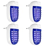 Elektrische Mückenlampe 4 Stück, Elektrischer Insektenvernichter, Elektrisches Moskitonetz, Mückenschutz Steckdose, Fliegenfalle für Zuhause, Geeignet für Zuhause, Küche, Schlafzimmer, Esszimmer