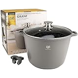 Topf, Suppentopf, Aluguss, Glasdeckel, Für alle Herdarten, auch Induktion, Marmorbeschichtung, Antihaftbeschichtung zum Kochen nahezu ohne Fett - COOKMARK MARBLE (Ø 28 cm, 10 Liter)