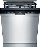 Siemens SN43HS36VE iQ300 Smarter Unterbau-Geschirrspüler, 60 cm breit, Besteckschublade, varioSpeed Plus on demand der Spül-Turbo, Favoriten Taste - Ihre persönlichen Programme, Edelstahl
