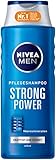 NIVEA Men Haar-Pflegeshampoo, 400ml Flasche, Strong Power, 3er Pack (3 x 400 ml)
