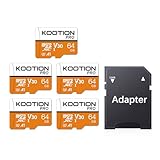 KOOTION Micro SD Karte 64 GB 5 Stück U3 Speicherkarte MicroSDXC Card Mini SD Karte U3 UHS-I Memory Karte(A1 V30 4K) Micro SD Card 64G Speicher SD Karte Memory Card