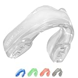 SAFEJAWZ Elements WIND Sport Zahnschutz Doppelschicht Erwachsene und Kinder Sport Mundschutz Für alle Vollkontakt-Sportarten einschließlich Rugby, MMA, Kampfsport, Judo, Hockey & Boxe (Weiß)