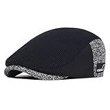 JAOAJ Schiebermütze Herren Barett Cap Herbst Winter,Schirmmützen Cabbie Hunter Hat,Baskenmützen Flat Cap Newsboy Mütze Driving Hüte